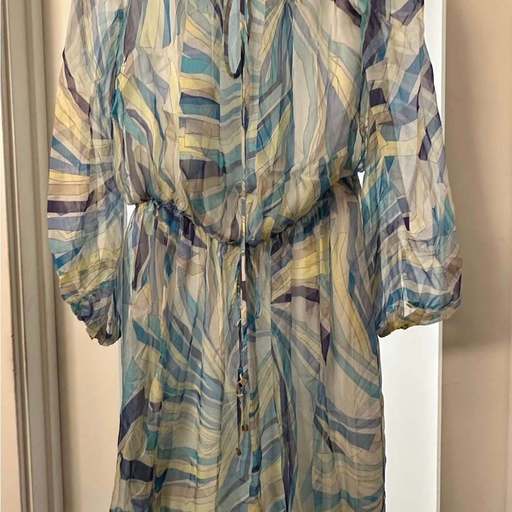 Emilio Pucci Green and Blue Maxi Dress From The 2015 Resort Collection. - Picture 3 of 12